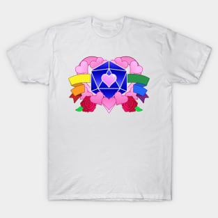 DiceHeart - Pride Banner, Bright Blue Dice T-Shirt